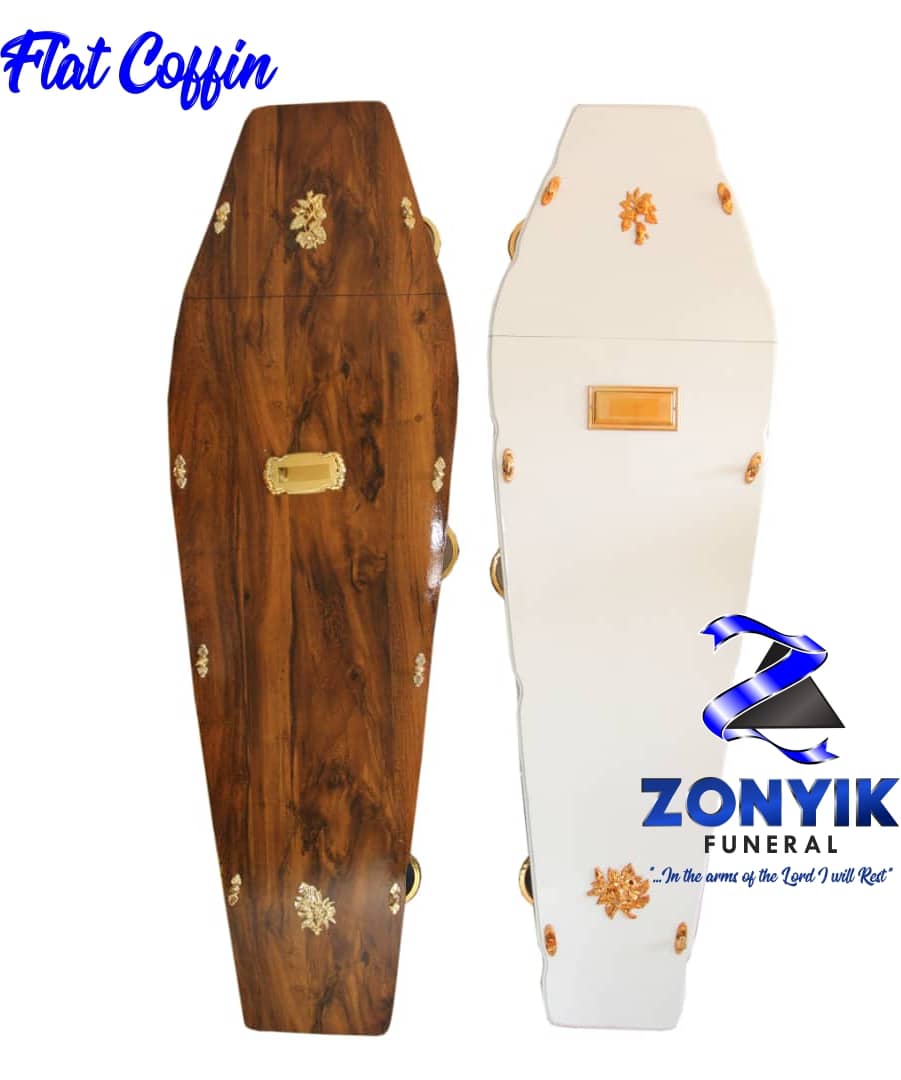 Flat Coffin – Brown and White